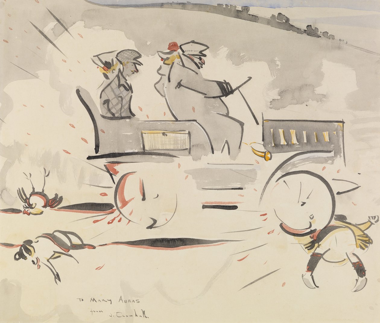 Road Hog (pesu paperille) tekijältä Joseph Crawhall