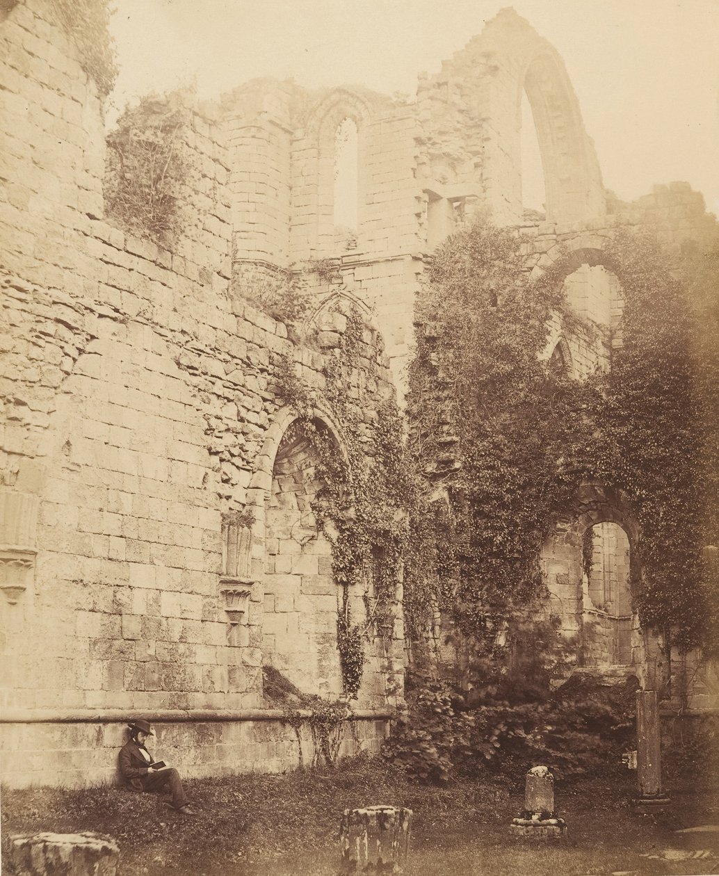 Fountains Abbey. Kapitaalitalon sisustus, 1850-luku. tekijältä Joseph Cundall