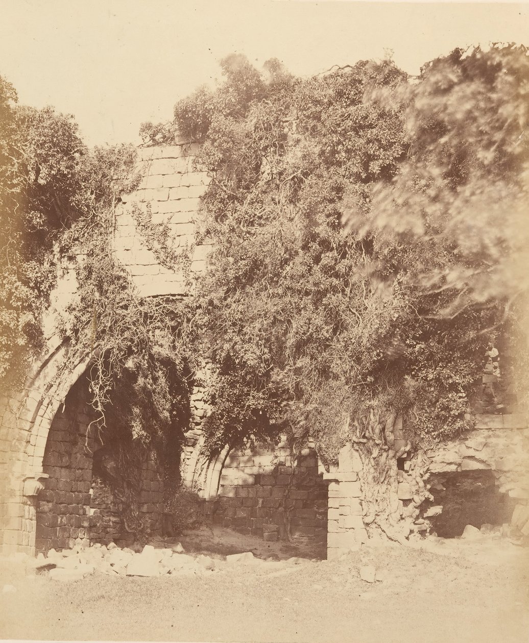 Kirkstallin luostari. Eteläpuolen rauniot, 1850-luku. tekijältä Joseph Cundall