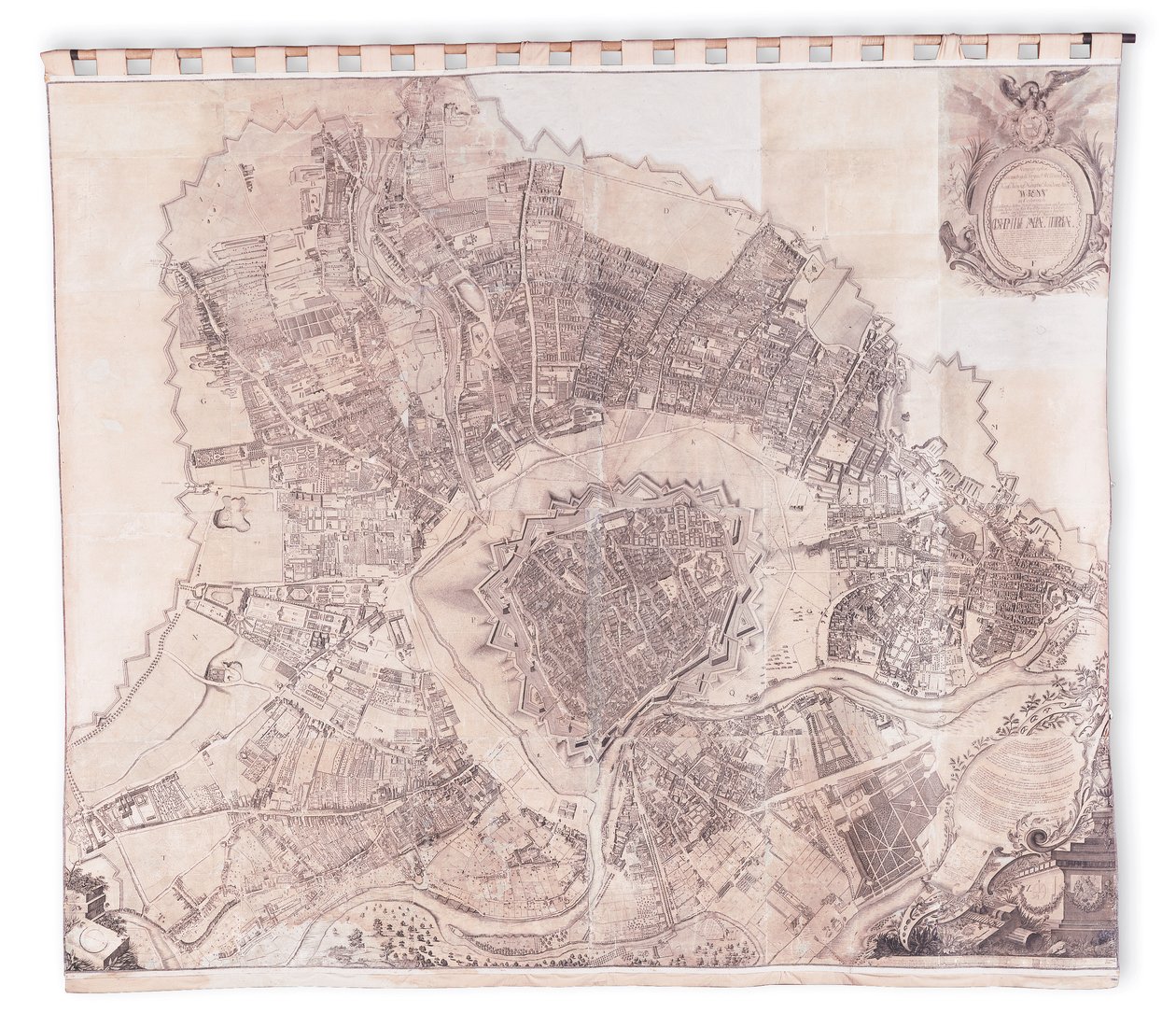 Wienin seinäkartta, 1776 tai 77 tekijältä Joseph Daniel Huber