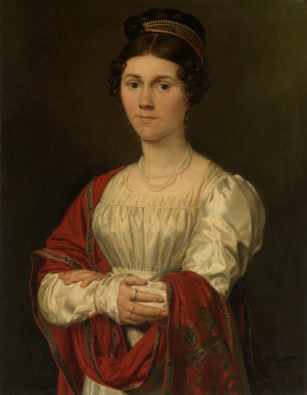 Retrato de Maria Jozefa Pavot (óleo sobre tela)finlandês tekijältä Joseph Denis Odevaere