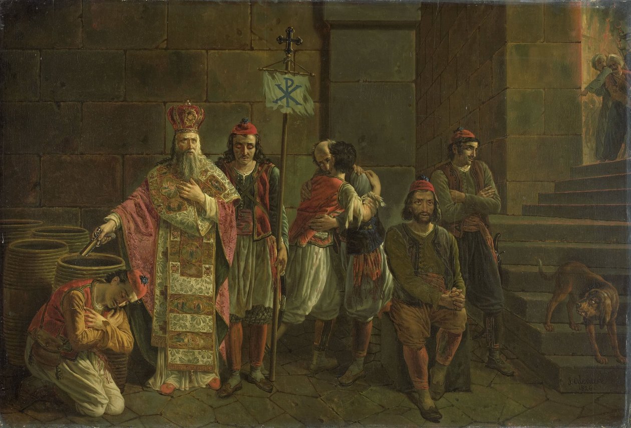 Missolonghin viimeiset puolustajat, 22. huhtikuuta 1826: jakso Kreikan itsenäisyyssodasta tekijältä Joseph Denis Odevaere