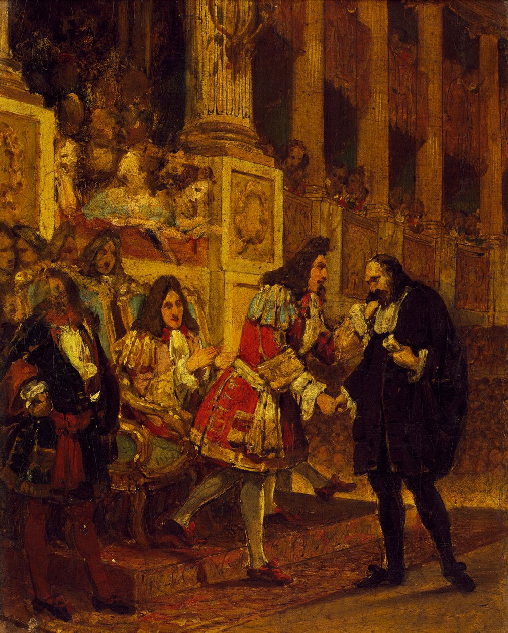Grand Conde vastaanottaa Pierre Corneillen tekijältä Joseph Desire Court