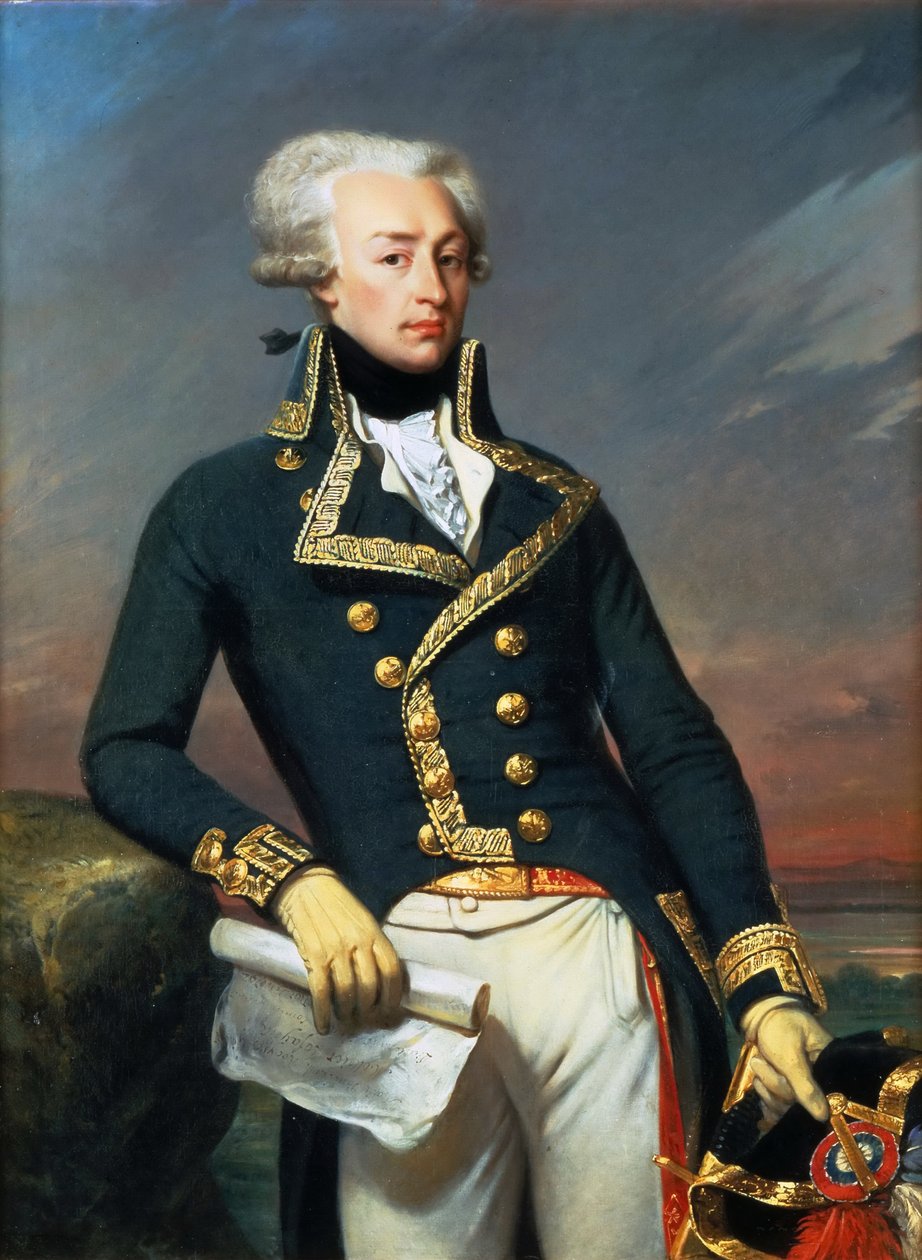 Markiisi De La Fayette Gilbert Motierin muotokuva 1757-1834 kenraaliluutnanttina, 1791 tekijältä Joseph Desire Court