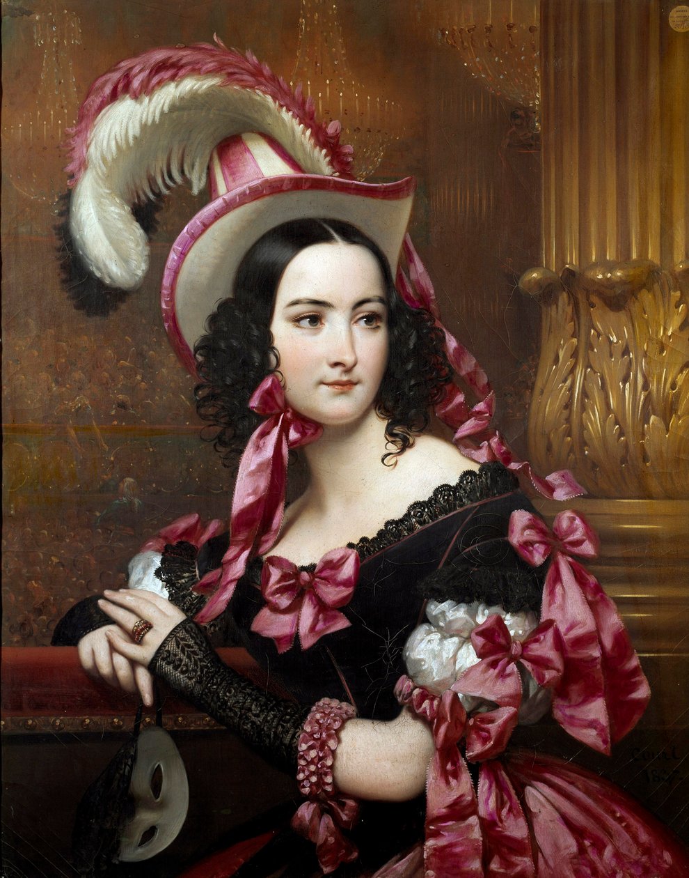 Joseph Courtin maalaus Venetsialainen Ballissa (1797-1865) 1837 Rouen, Musee des Beaux Arts tekijältä Joseph Desire Court
