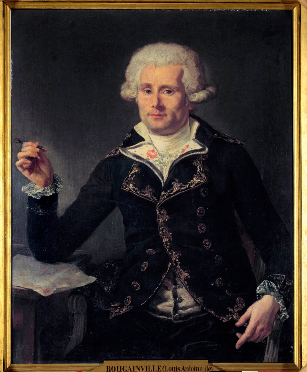 Bougainvillen kreivin (1729-1811) Louis Antoinen muotokuva. Joseph Ducreux