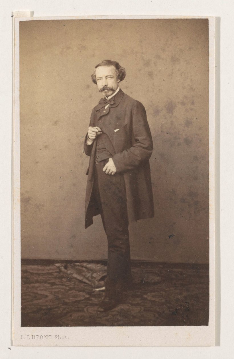 Portret van de schilder Eugène François de Block, ten voeten uit Antwerpenin koulu. Muotokuvia elämäkertoja käyntikortteja. Collection Dupont (sarjan nimi) tekijältä Joseph Dupont