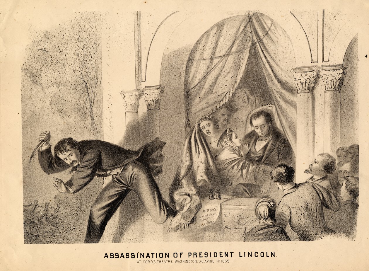 Presidentti Lincolnin salamurha, 1865 tekijältä Joseph E. Baker