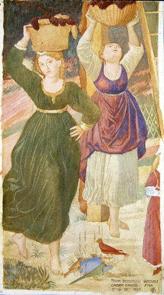 Yksityiskohta Nooan juopumuksesta, Benozzo Gozzolin mukaan. tekijältä Joseph Edward Southall
