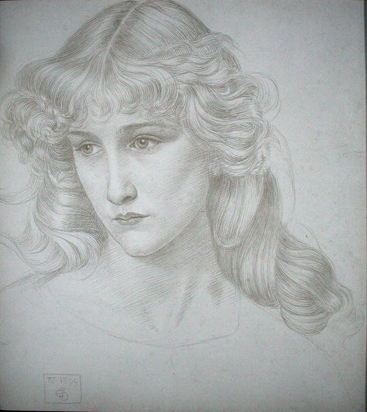 Tytön pää tekijältä Joseph Edward Southall