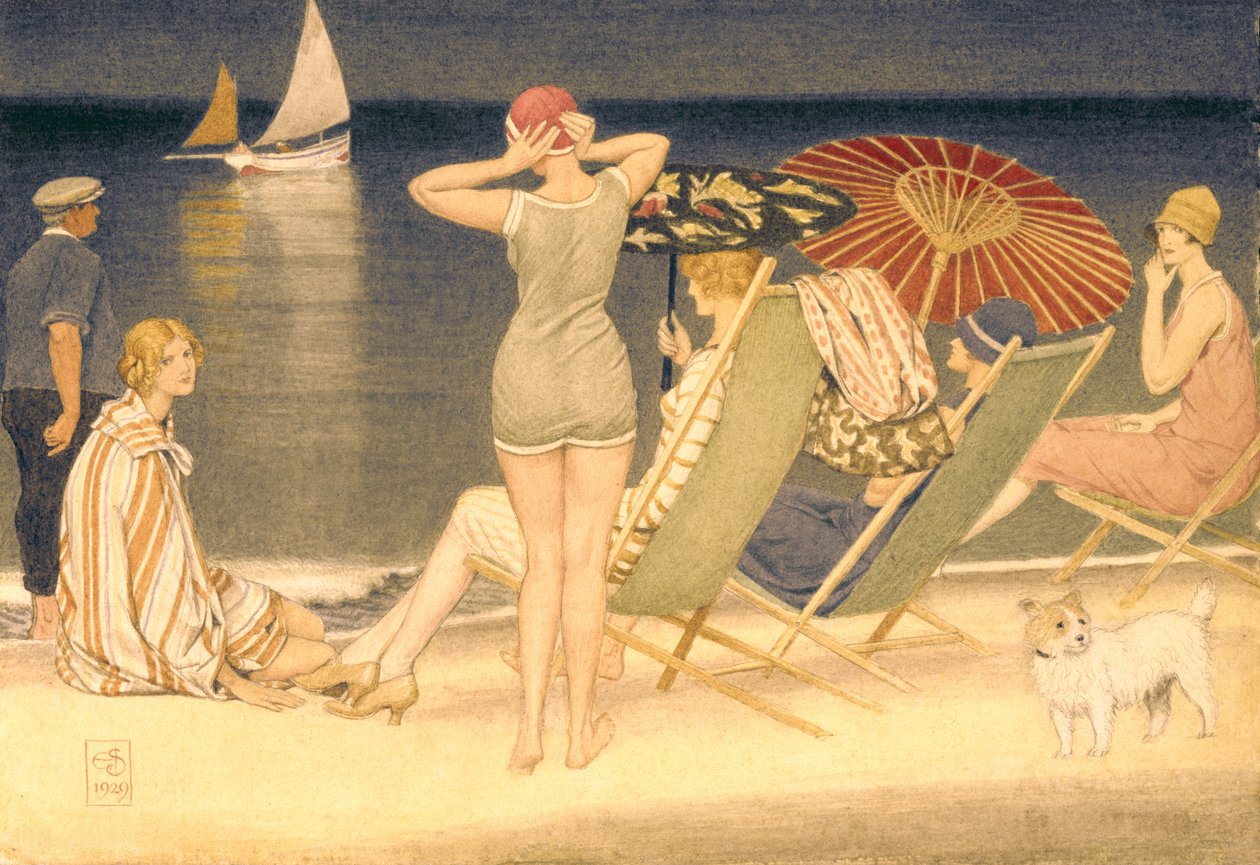 Aurinkovarjot, 1929 (wc paperilla) tekijältä Joseph Edward Southall