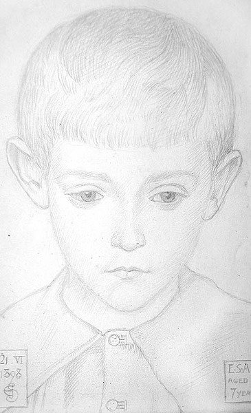 Nuoren pojan muotokuva (ESA 7-vuotias) tekijältä Joseph Edward Southall