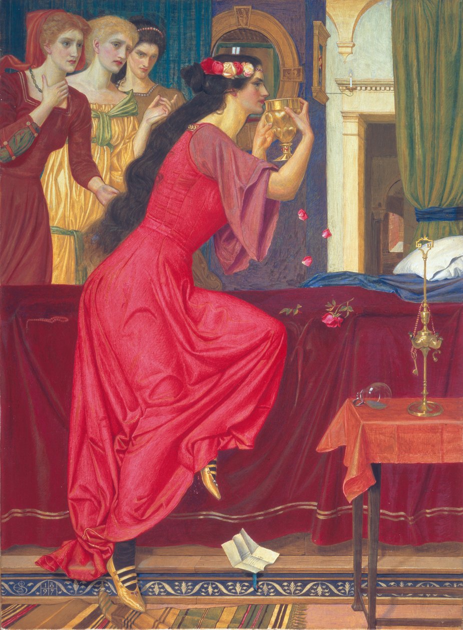 Sigismunda juo myrkkyä, 1897 tekijältä Joseph Edward Southall