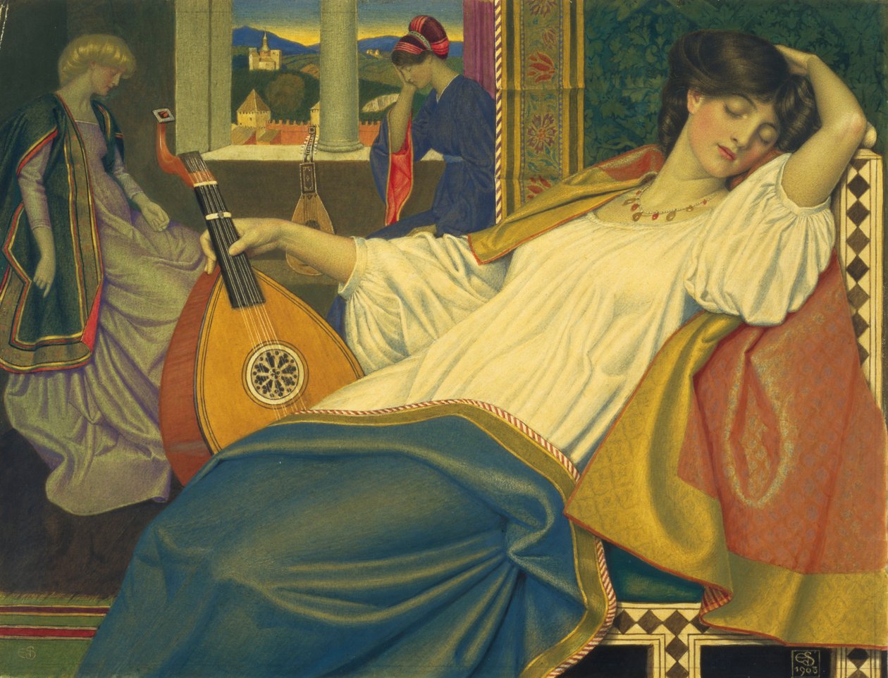 Prinsessa oleva kaunotar, 1908 tekijältä Joseph Edward Southall