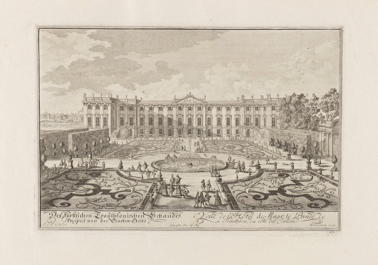 Palais Trautson Wienissä, 1719. tekijältä Joseph Emanuel Fischer von Erlach