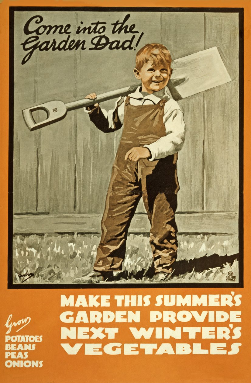Maatalous ensimmäisen maailmansodan aikana, n. 1915 (juliste) tekijältä Joseph Ernest Sampson