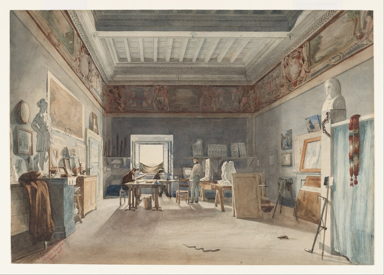Studio Villa Medicissä, Roomassa tekijältä Joseph Eugène Lacroix