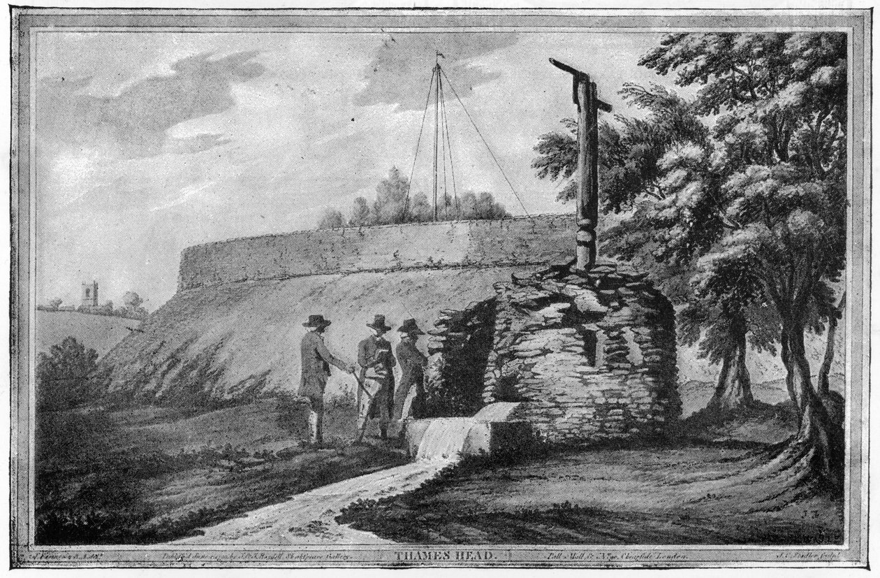 Thames Head, 1793 tekijältä Joseph Farington