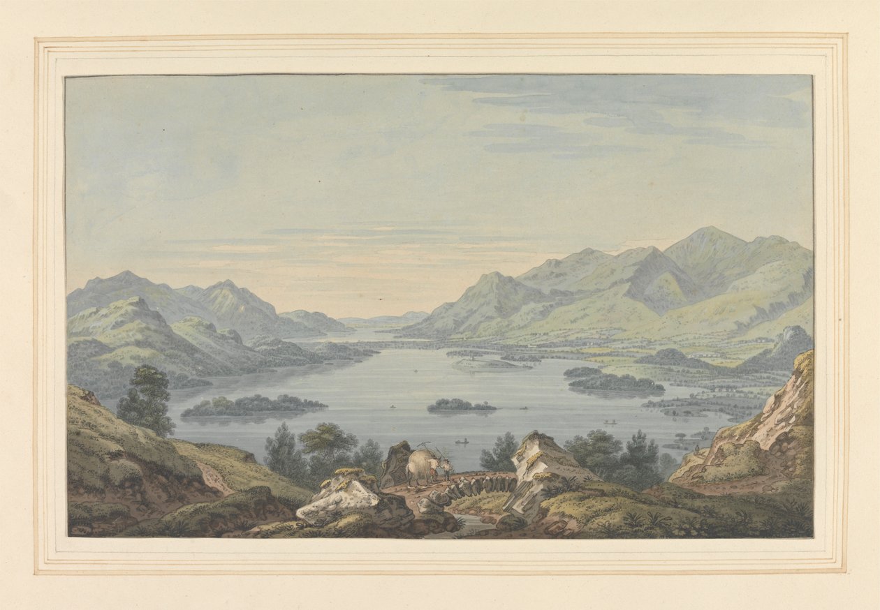 Vale de Keswick e Derwent Waterfinnish tekijältä Joseph Farington