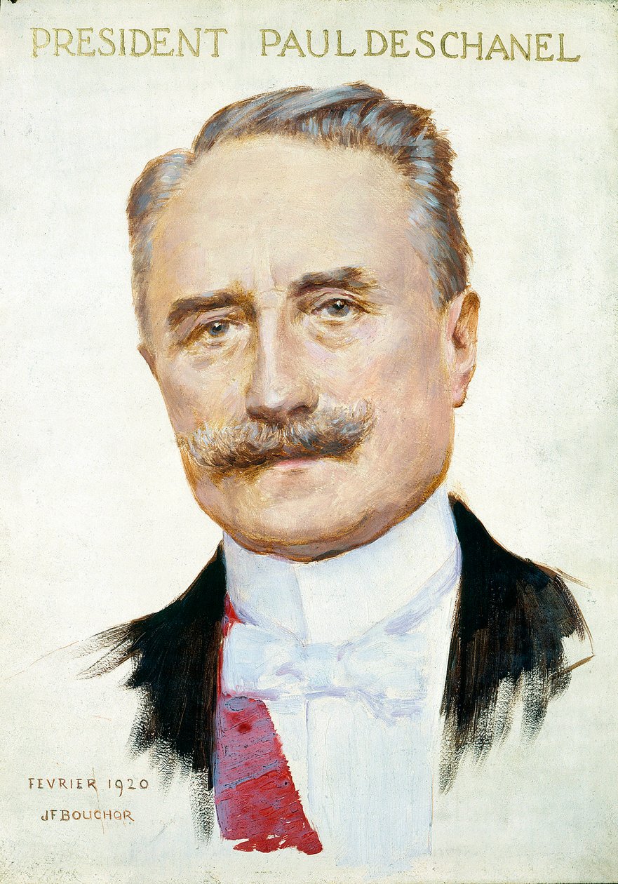 Tasavallan presidentin Paul Deschanelin (1855-1922) muotokuva. Kuvitus Joseph Felix Bouchor (1853-1937), helmikuu 1920. Pariisi. Musee Carnavalet. tekijältä Joseph Felix Bouchor