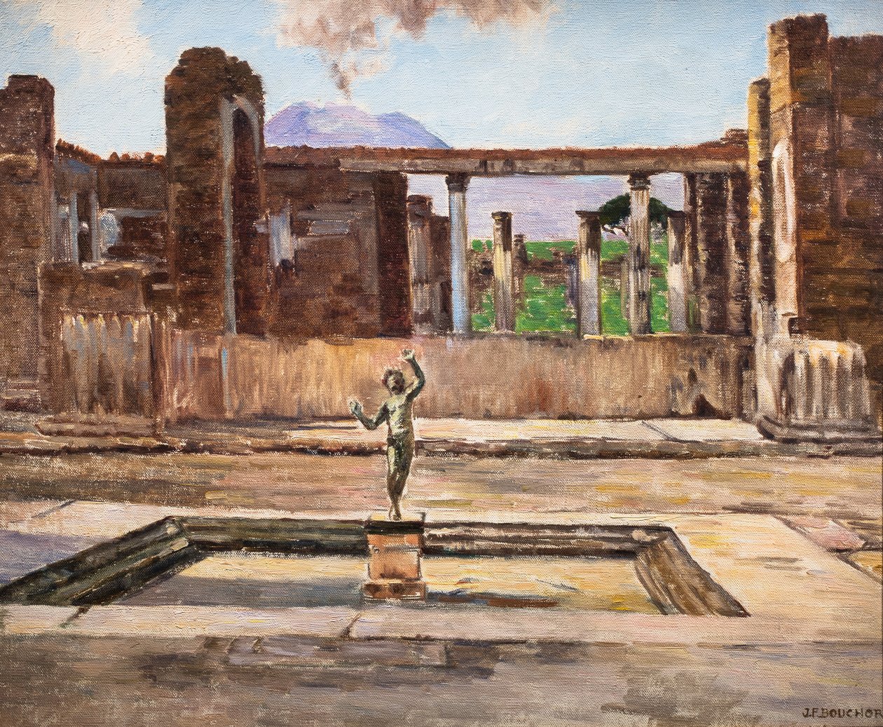 Faunin talo Pompeijissa (öljy kankaalle) tekijältä Joseph Felix Bouchor