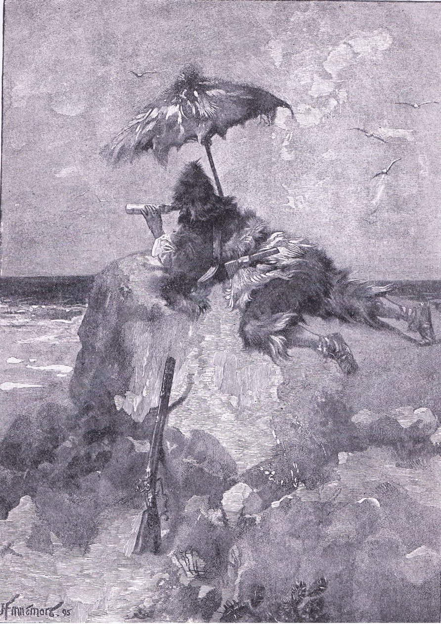 Pidin päivittäisen kiertueeni kukkulan laella sijaitsevalle näköalapaikalle (litho) tekijältä Joseph Finnemore