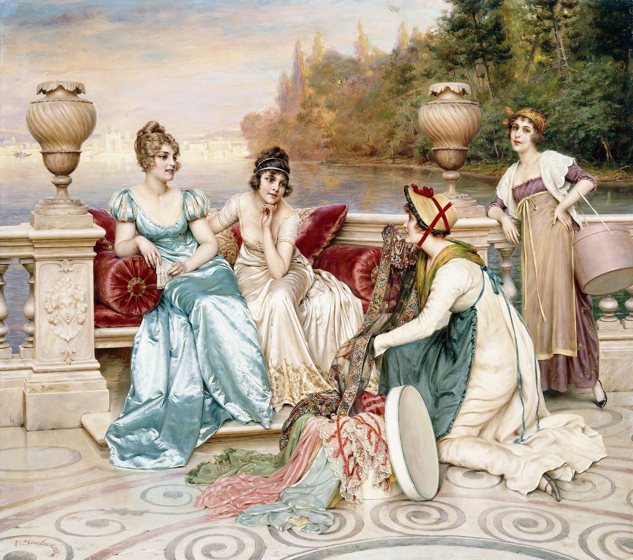 Valikoima silkkiä ja satiinia, tekijältä Joseph Frederick Charles Soulacroix