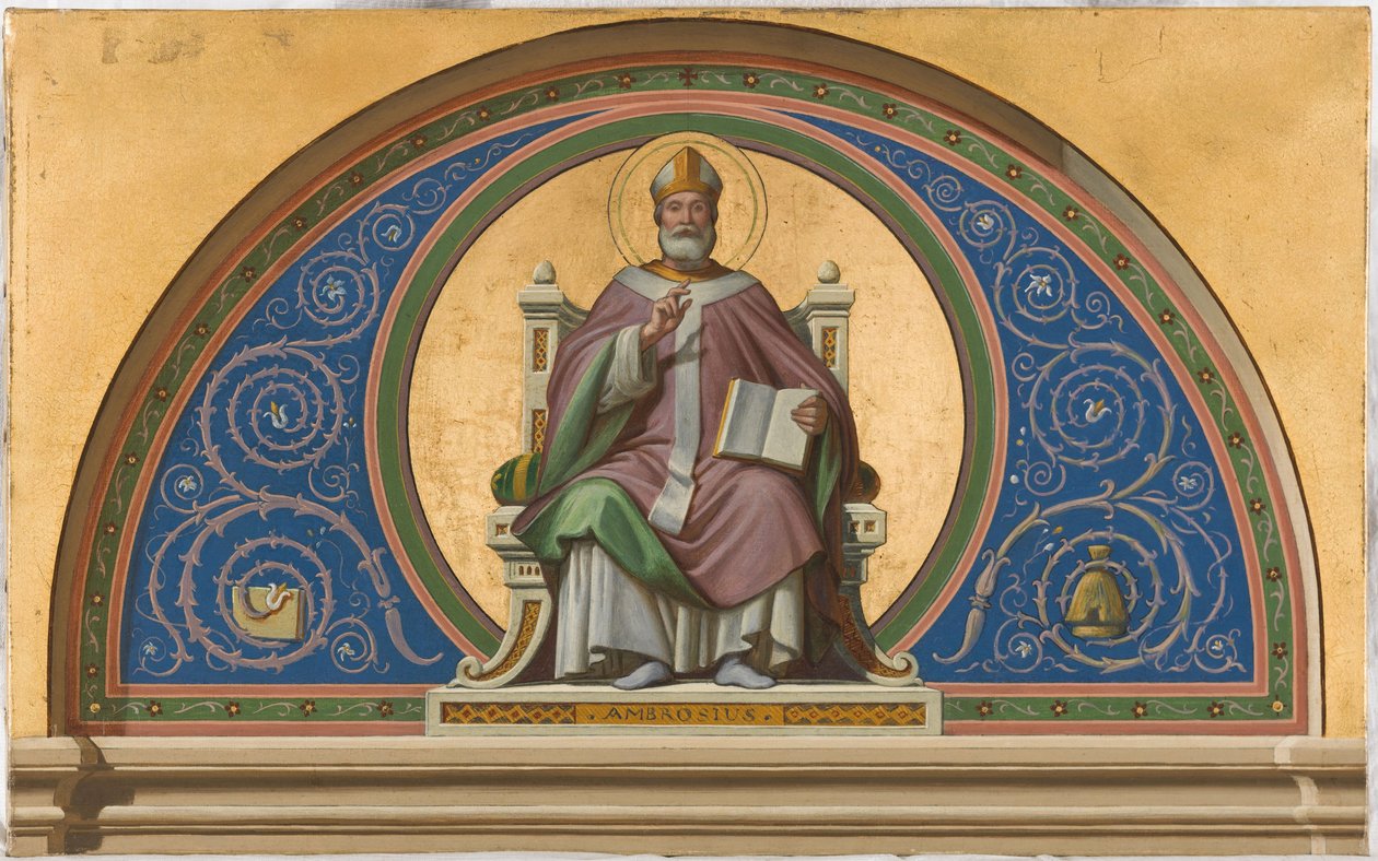 Saint-Ambroisen kirkon luonnos: Ambroise, n. 1866 (öljy kankaalle). tekijältä Joseph Frederick Charles Soulacroix