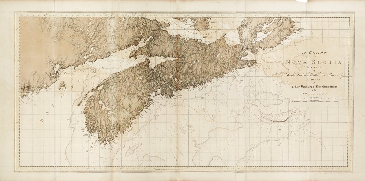 Nova Scotian kartta tekijältä Joseph Frederick Wallet DesBarres