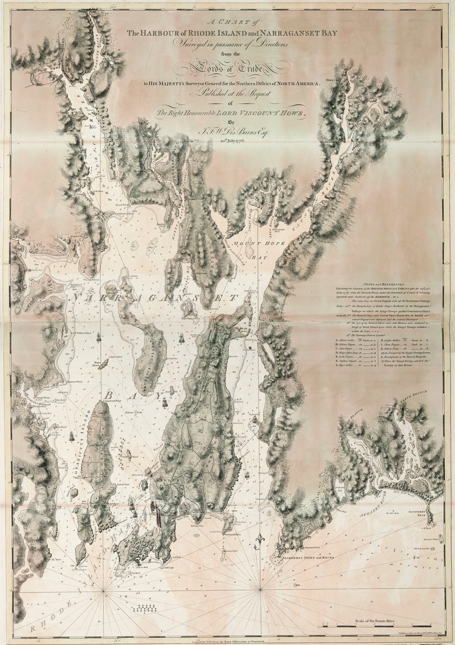 Ipswich Bayn ja Cape Annin merikartta, Pohjois-Amerikan Atlantin puoleinen rannikko tekijältä Joseph Frederick Wallet DesBarres