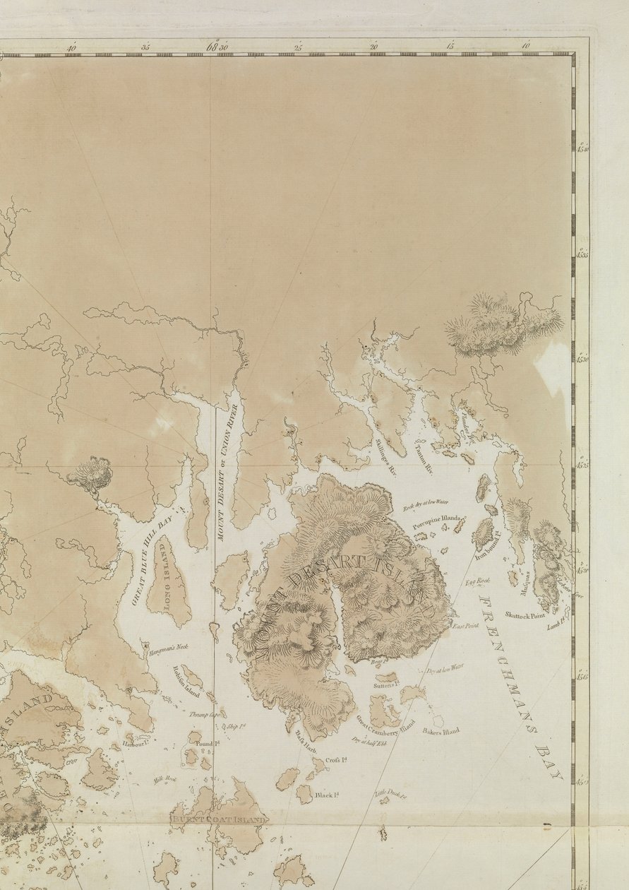 Penobscot Bay (yksityiskohta) tekijältä Joseph Frederick Wallet DesBarres