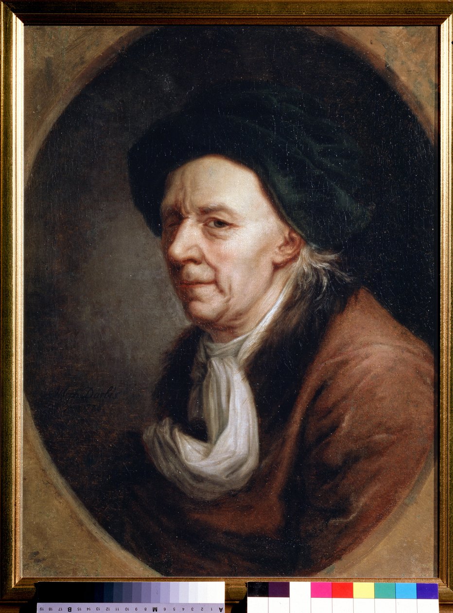 ""Leonhard Eulerin (1707-1783), sveitsiläisen matemaatikon muotokuva"" Joseph Friedrich August Darbesin (1747-1810) maalaus 1700-luvulta, koko 61,3x47,3 cm Valtion Tretjakov-galleria, Moskova Venäjä tekijältä Joseph Friedrich August Darbes