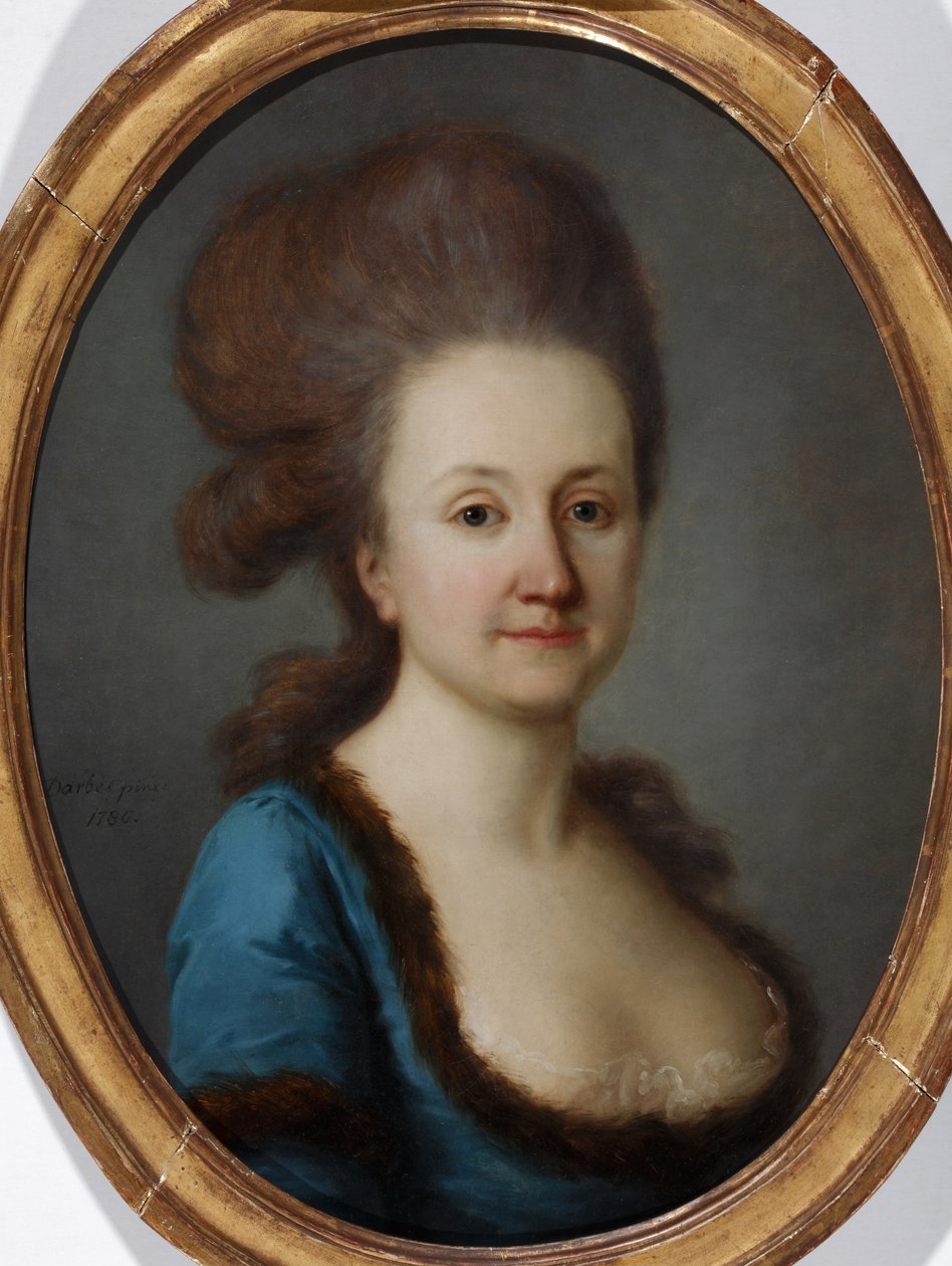 Muotokuva Euphrosine Katharina von Bockista, syntynyt von Stackelberg 1752-1821, 1780 tekijältä Joseph Friedrich August Darbes