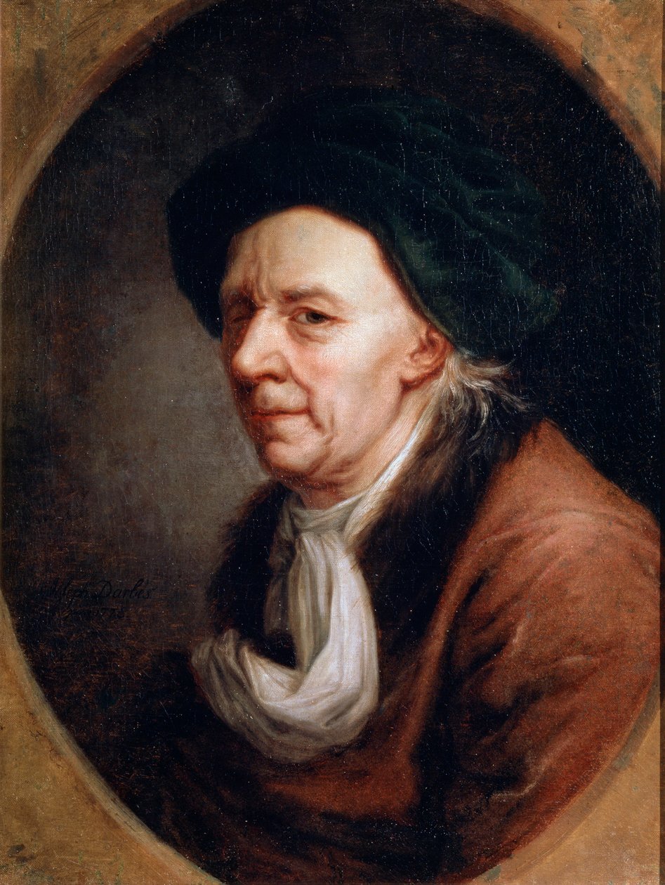 Matemaatikko Leonhard Eulerin muotokuva, 1707-1783, saksalainen maalaus 1700-luvulta tekijältä Joseph Friedrich August Darbes