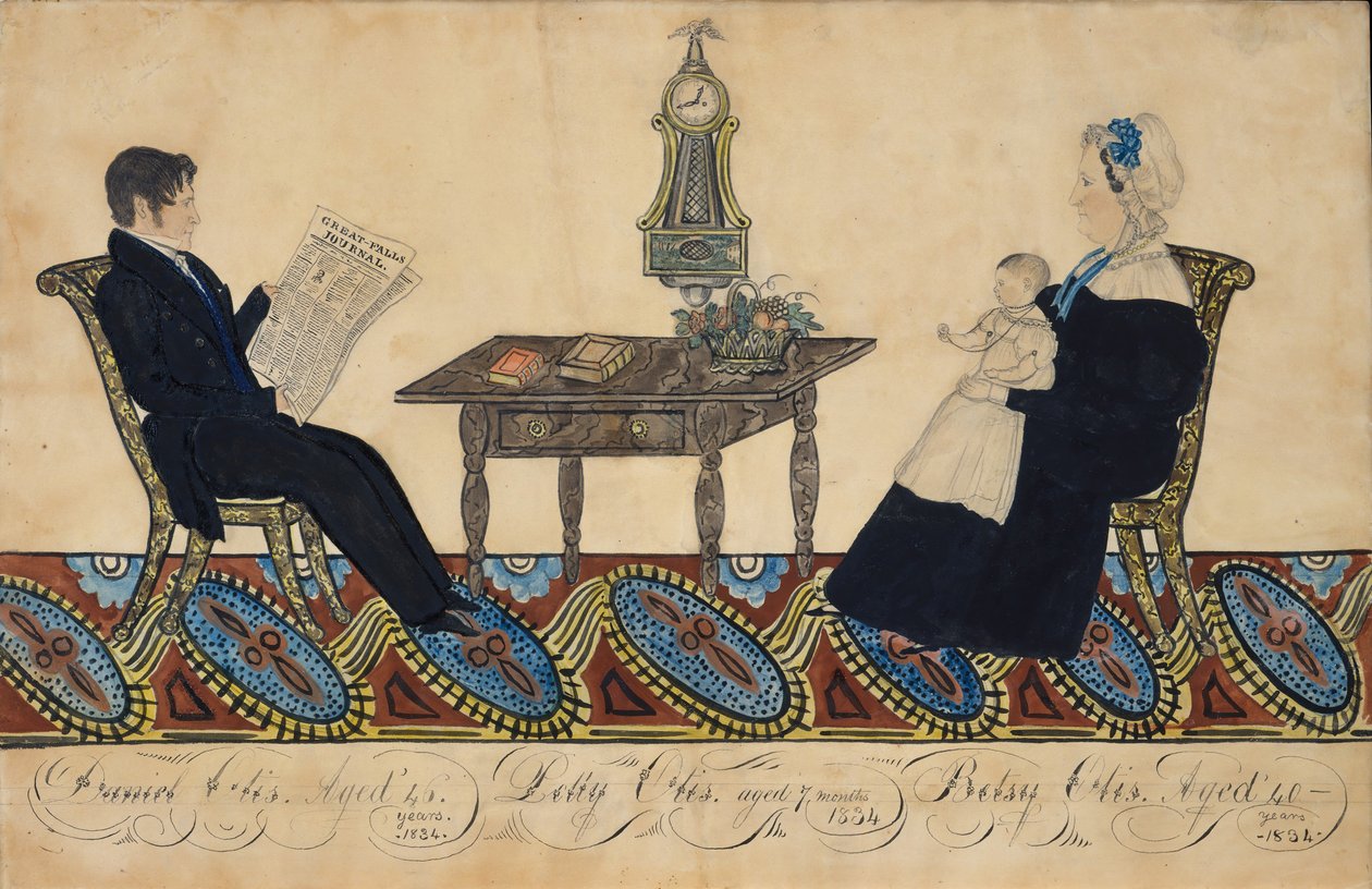 Herra ja rouva Daniel Otis ja lapsi, 1834. tekijältä Joseph H Davis