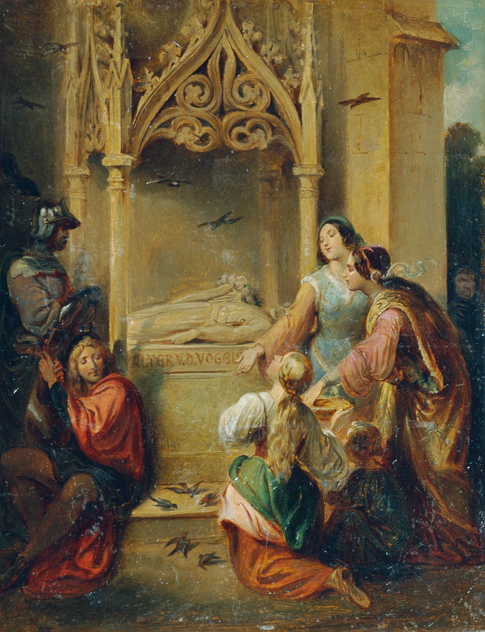 Walther von der Vogelweiden haudalla tekijältä Joseph Hasslwander