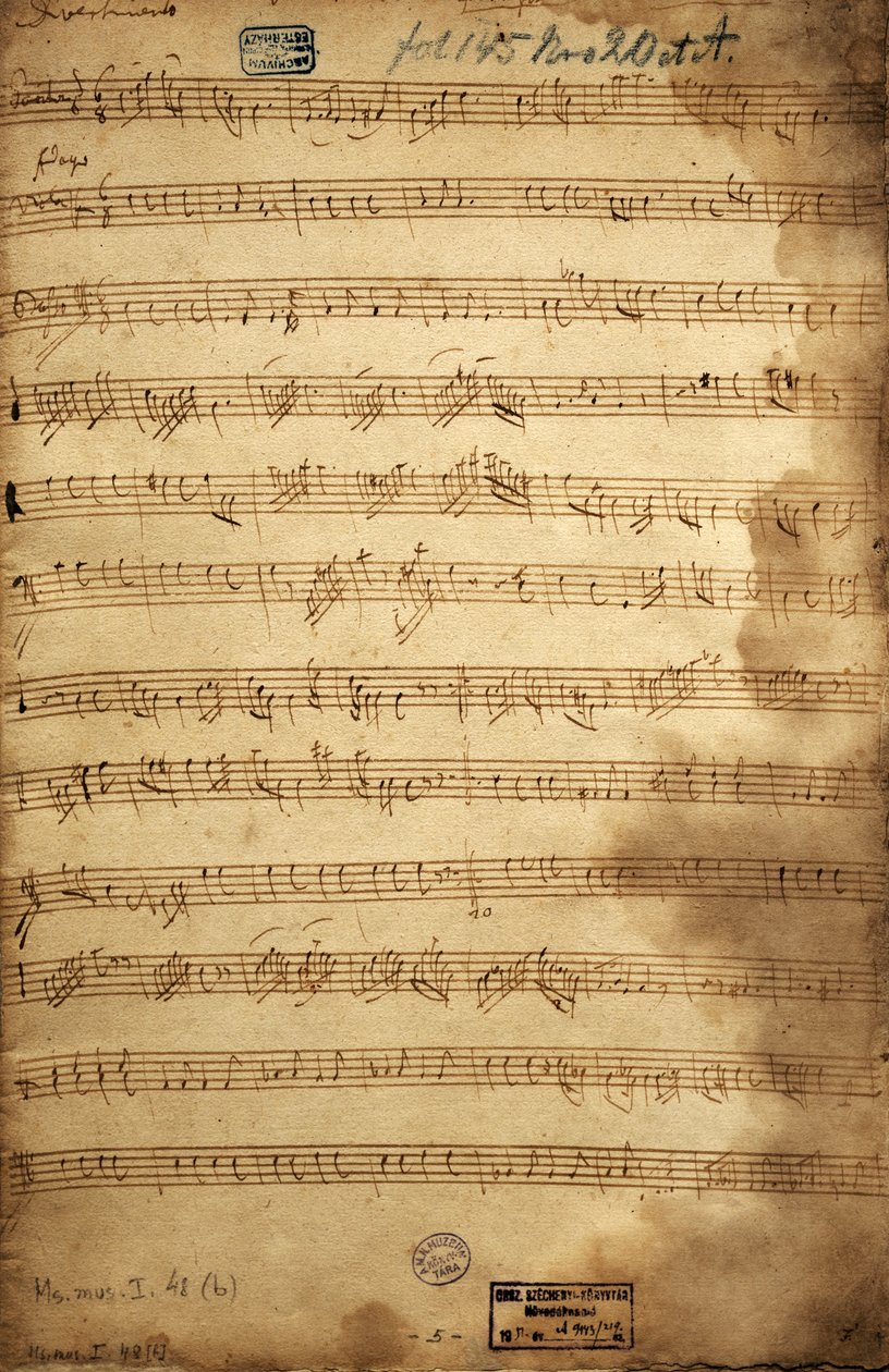 Pistitys baritoni-, alttoviulu- ja bassotriolle Angerfertigtenille, Franz Joseph Haydn (1732-1809) Itävalta tekijältä Joseph Haydn