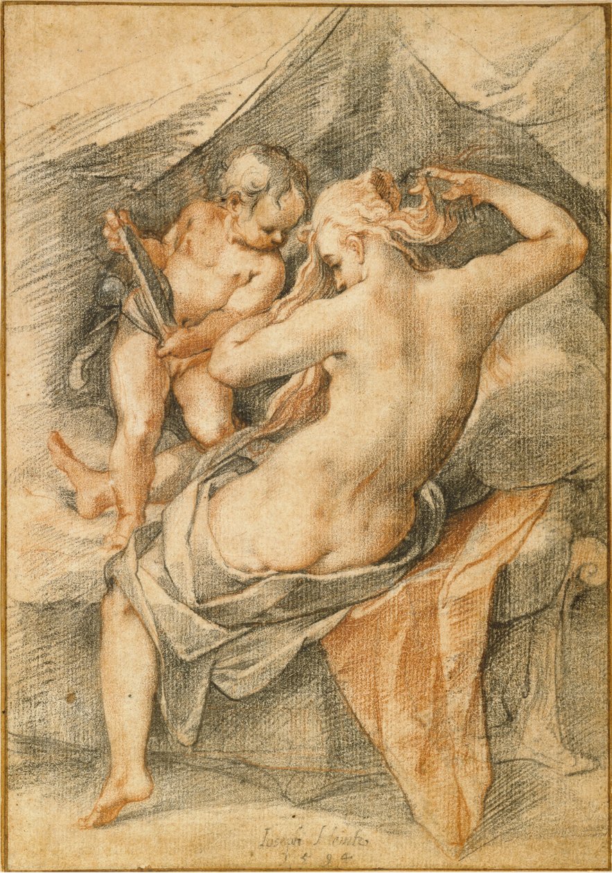 Saksa: Venus peilin edessä Venuksen vessa (Venusin vessa) tekijältä Joseph Heintz the Elder