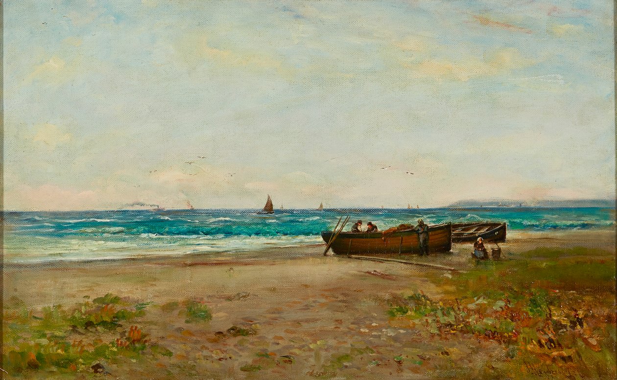 Hoito veneitä, Ayrshire Coast (öljy kankaalle) tekijältä Joseph Henderson