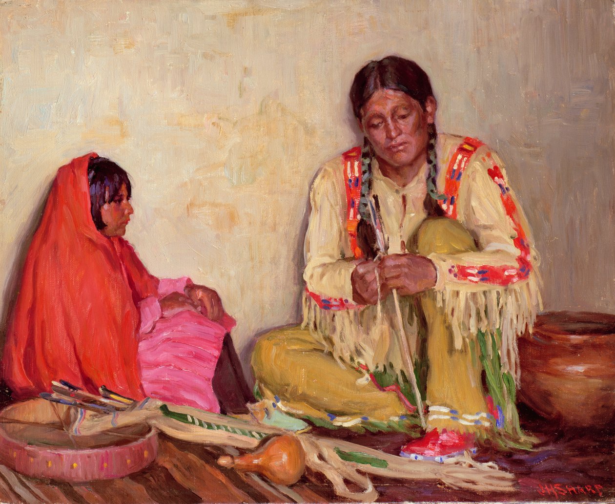 Nuolien sulkeminen (öljy kankaalle) tekijältä Joseph Henry Sharp