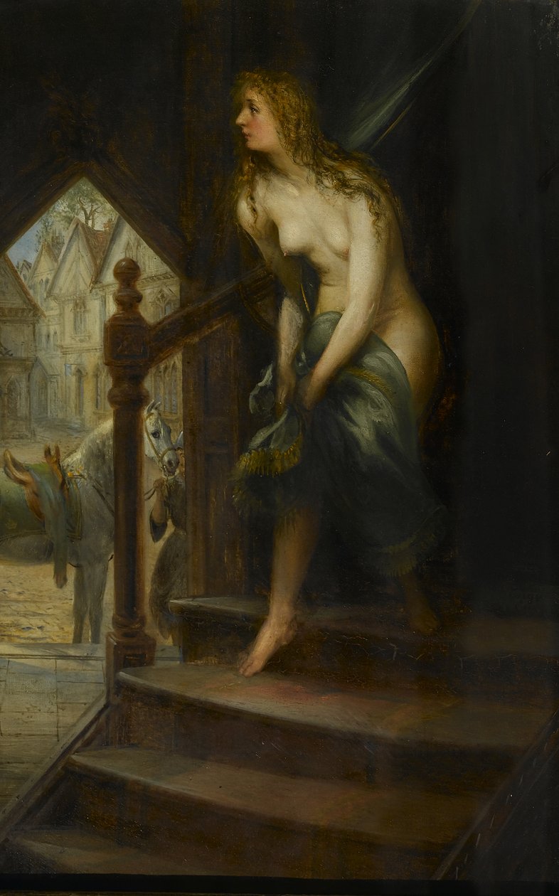 Godiva Disrobing ratsastaa Coventryn läpi tekijältä Joseph Henry Sharp