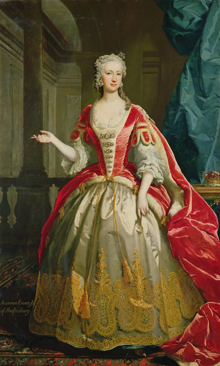 Susanna, Shaftesburyn 4. kreivitär, 1744 tekijältä Joseph Highmore