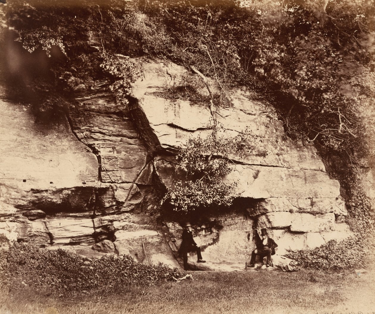 Echo Rock, Fountains Abbey,1856 (kuva) tekijältä Joseph & Howlett Robert (1831 58) Cundall