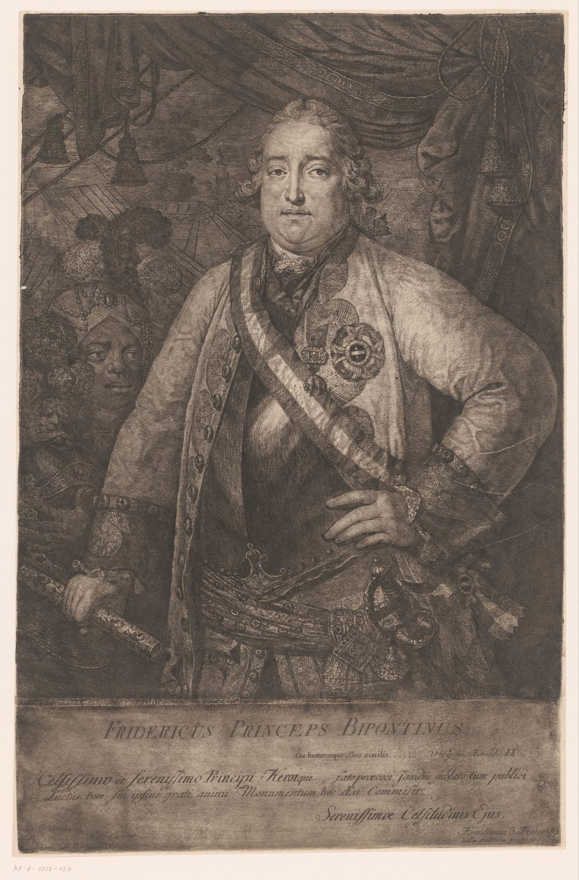 Muotokuva Friedrichistä Pfalz-Zweibrücken-Veldenzistä Fridericus Princeps Bipontinus (objektin nimi) Joseph Fratrelin teokset (sarjan nimi) Joseph Fratrelin teokset (sarjan nimi) tekijältä Joseph I Fratrel