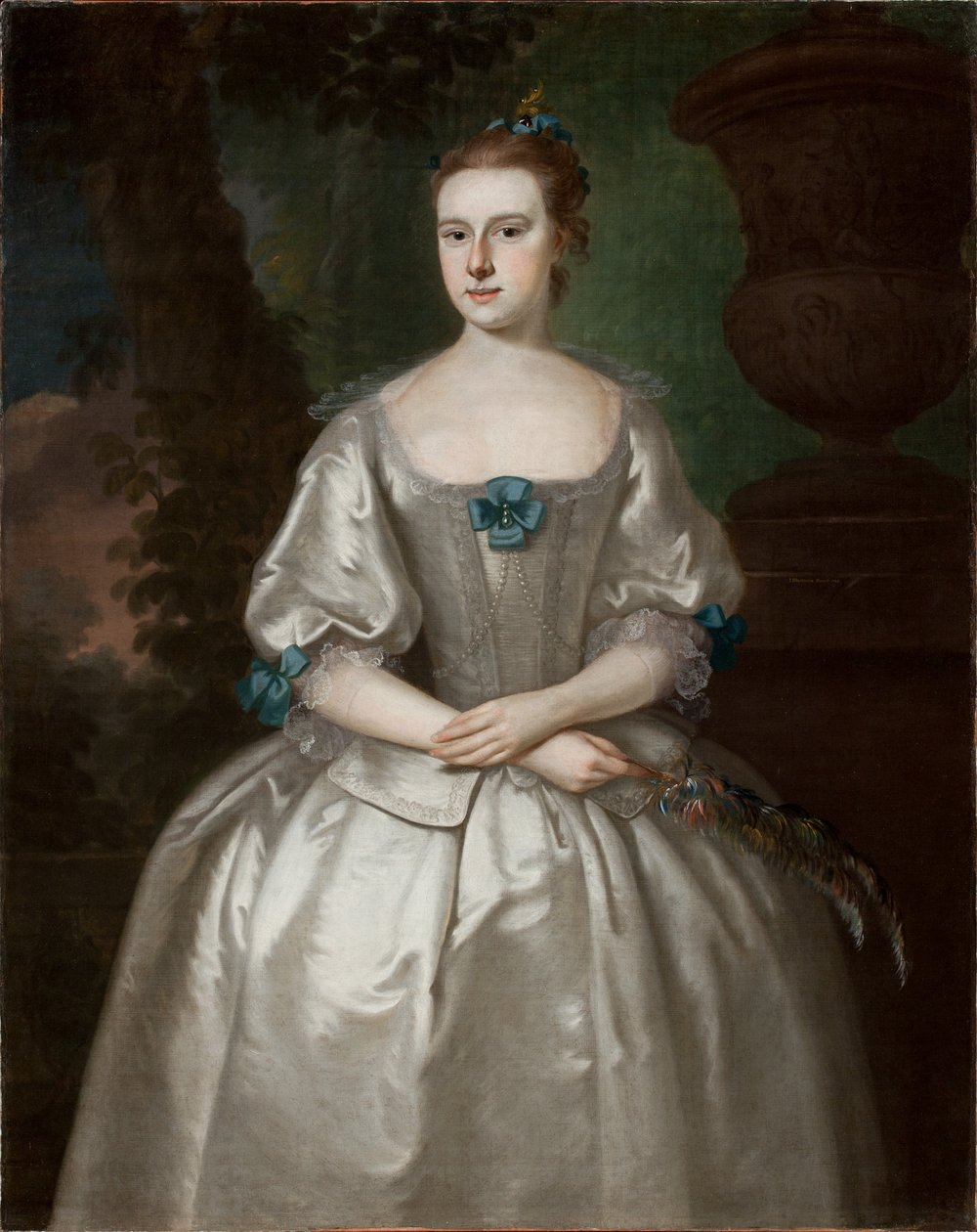 Hannah Babcock Boursin muotokuva, 1759 (katso pari kohdasta 183416) tekijältä Joseph Jonathan Blackburn