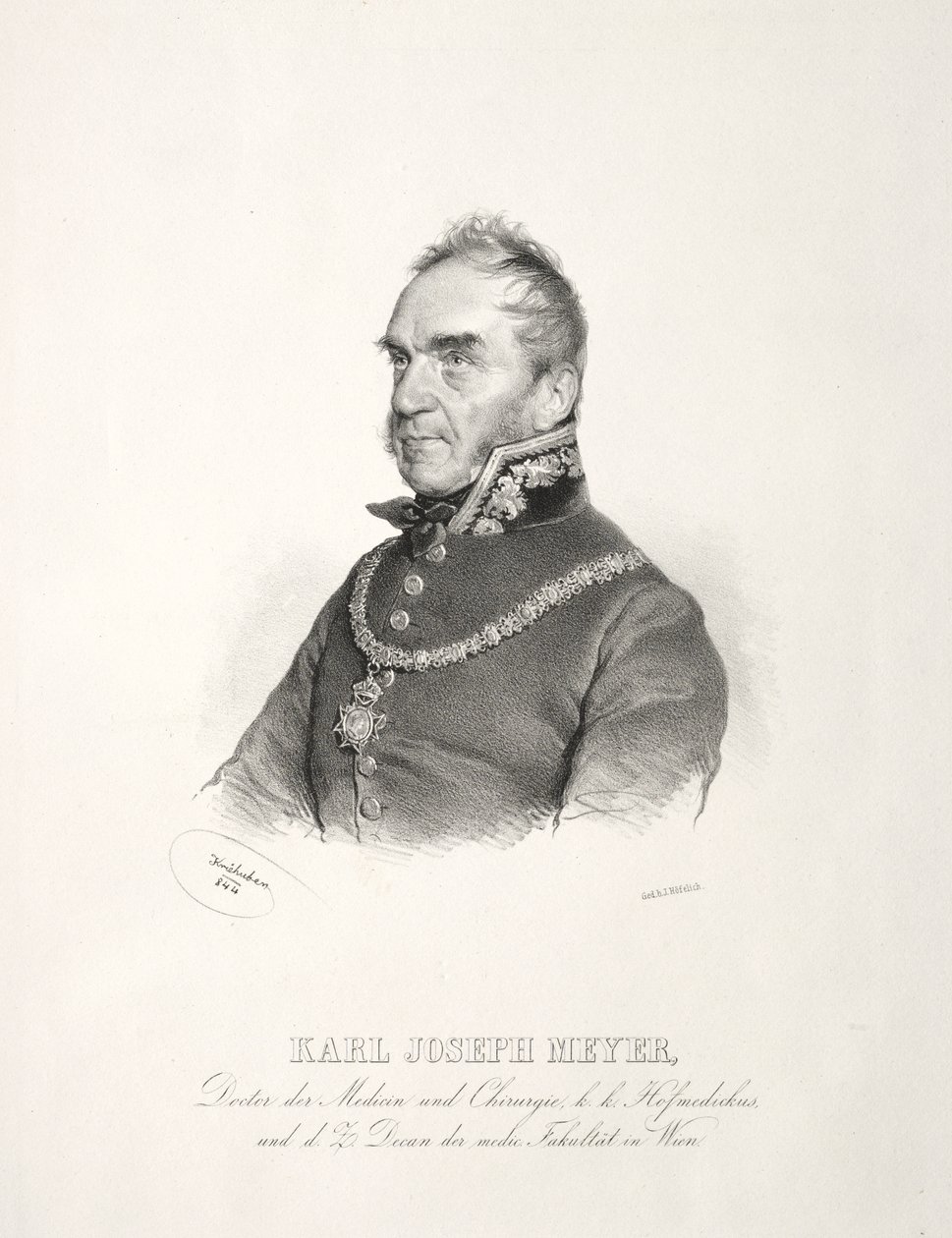 Tohtori Karl Joseph Meyerin muotokuva tekijältä Joseph Kriehuber