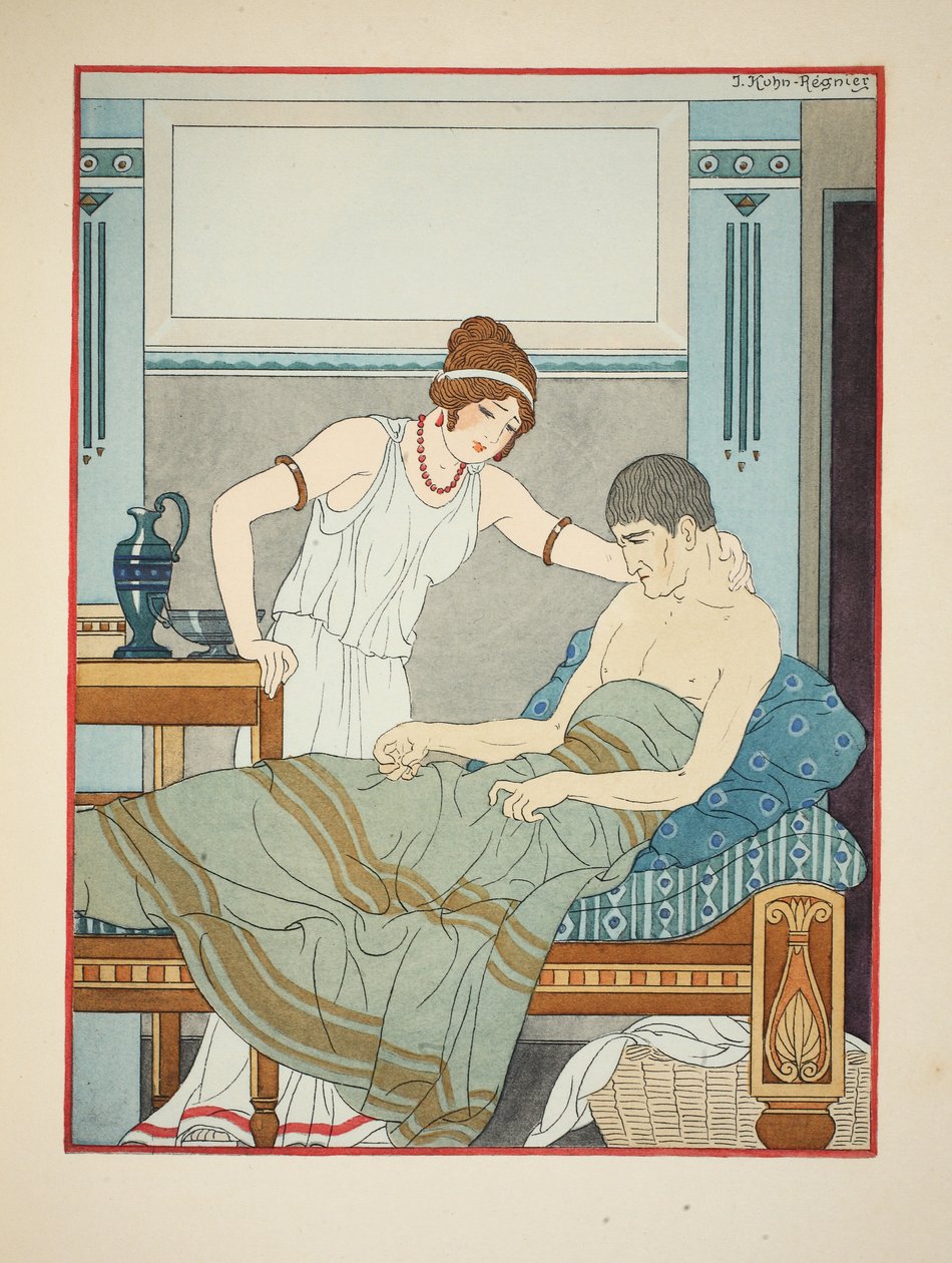 Nervous Malady, kuvitus teoksesta "The Works of Hippocrates", 1934 tekijältä Joseph Kuhn Regnier