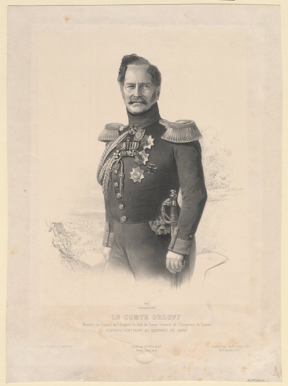 Kreivi Aleksei Fjodorovitš Orlovin muotokuva 1787-1862 tekijältä Joseph Lemercier