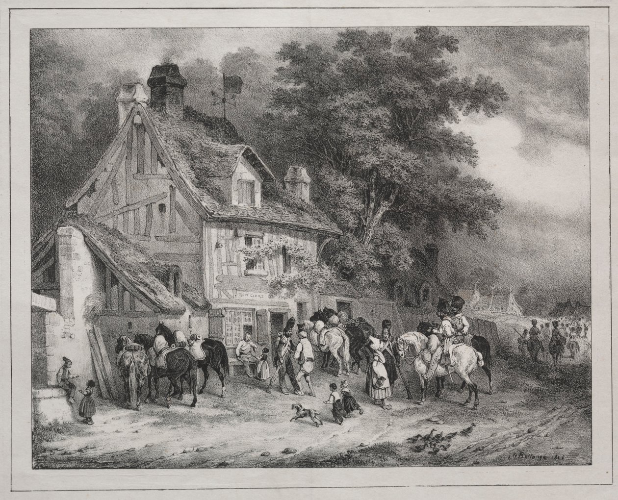 Albumi vuodelta 1829: Souvenir of Normandy, 1828. tekijältä Joseph Louis Hippolyte Bellange