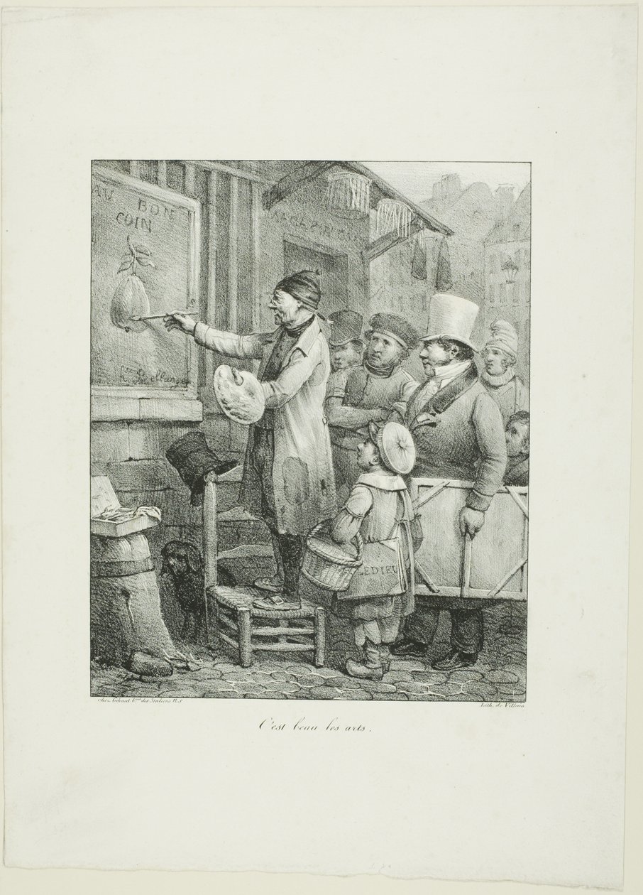 Kuinka kauniita ovat taiteet, Croquis Lithographiques...1823 tekijältä Joseph Louis Hippolyte Bellange